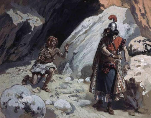Paining: David and Saul in the Cave by James Tissot